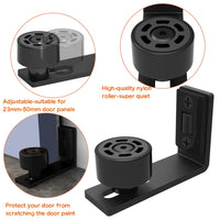 Guide de Porte de Grange Noir à Galet Nylon, 93 mm, vue 4