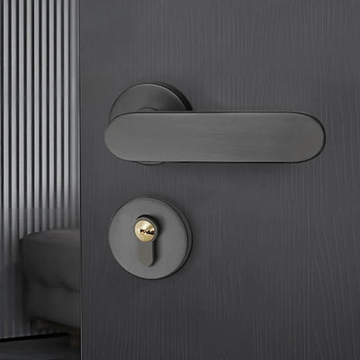 Poignée de Porte Intérieure Vintage, Béquille Plate sur Rosace en Zinc, vue 7