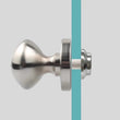Bouton de Porte Ovale en Zamak pour Porte en Verre ou en Bois, 4 Couleurs