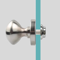 Bouton de Porte Ovale en Zamak pour Porte en Verre ou en Bois, 4 Couleurs