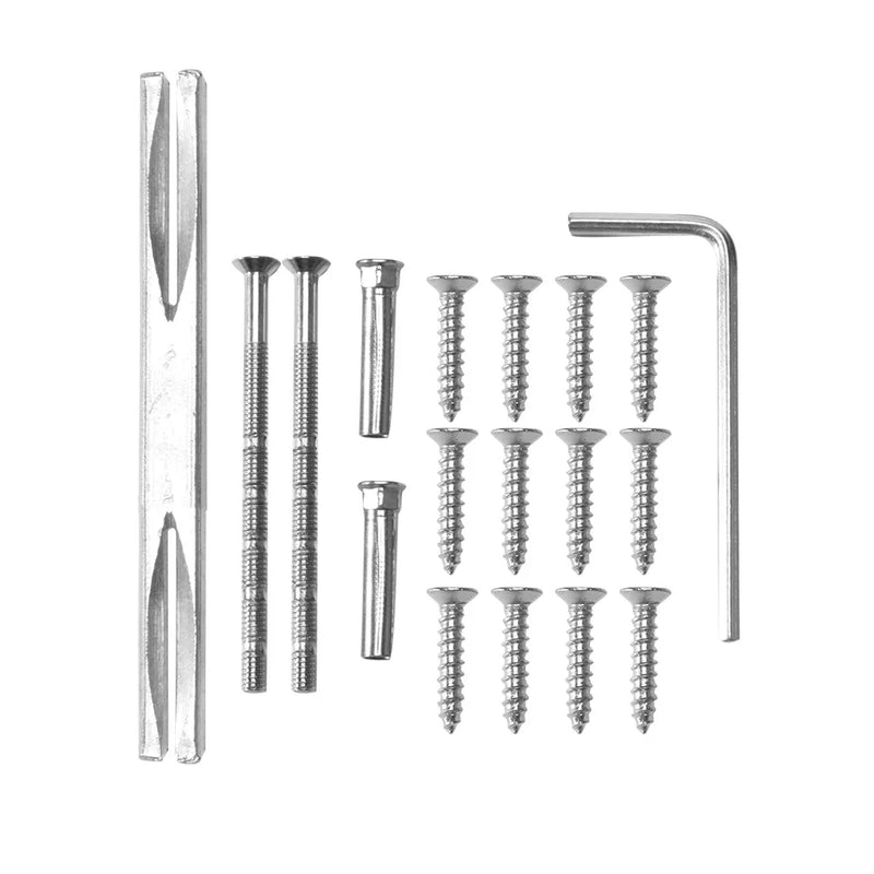 Poignée de Porte Intérieure Inox Brossé, Béquille en L, Rosaces de Clé, vue 3