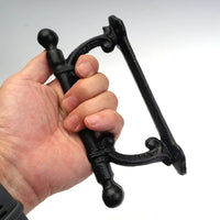 Poignée de Tirage en Fonte Noire Rustique, Fleur de Lys ou Barre à Boules, 170 à 185 mm, vue 2