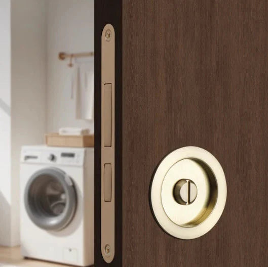 Poignée Cuvette Ronde Escamotable en Zinc pour Porte Coulissante, vue 5