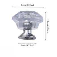 Bouton de Meuble Transparent à Facettes, Lot de 15, Argent ou Doré, vue 5