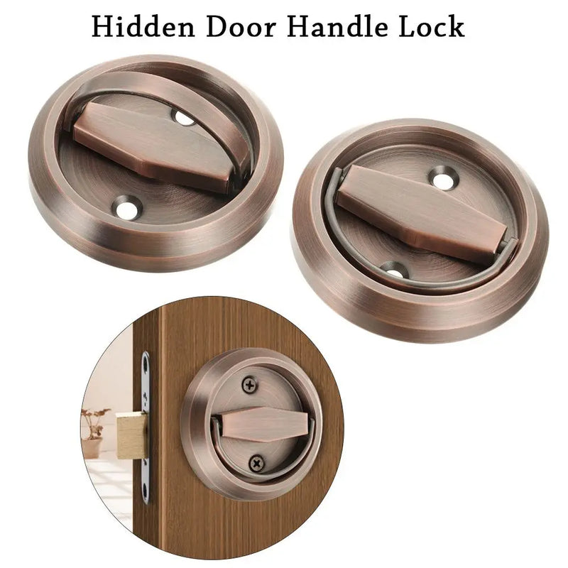 Poignée Cuvette Ronde Encastrée en Inox pour Porte Coulissante, 7 Couleurs, vue 4