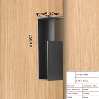 Poignée Cuvette Encastrée pour Porte Coulissante, Aluminium Noir, Blanc, Gris ou Doré, vue 5