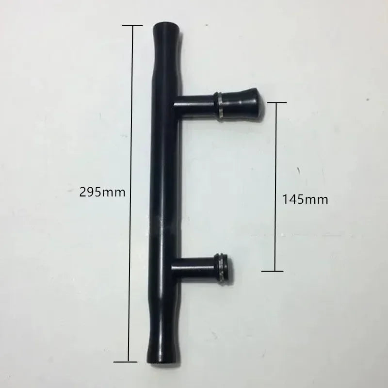 Poignée de Porte de Douche Inox, Entraxe 145 mm, Chromée, Noire ou Cuivrée, vue 4