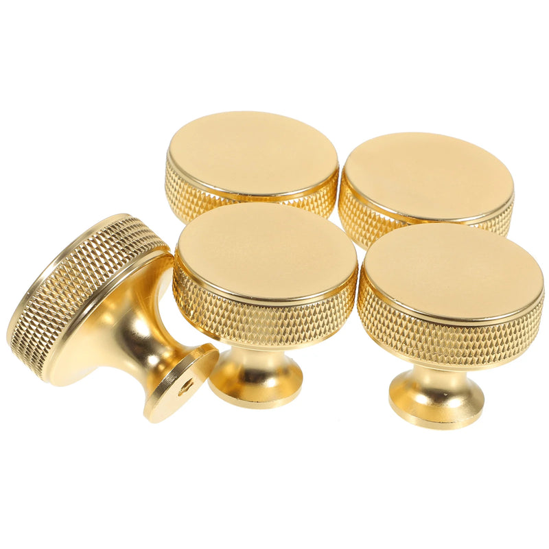 Bouton de Meuble Moleté Doré en Alliage d'Aluminium, Lot de 5, 30 mm, vue 5