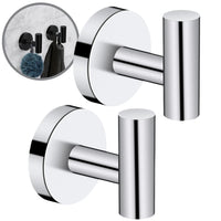 Patère de Salle de Bain Ronde en Inox 304, Lot de 2, 5 Finitions
