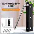 Ferme-Porte Automatique Discret à Bras, Noir Mat ou Argent Brossé, 150 mm