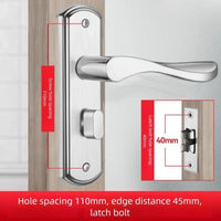Poignée de Porte de Salle de Bain à Condamnation, Inox sur Plaque, vue 9