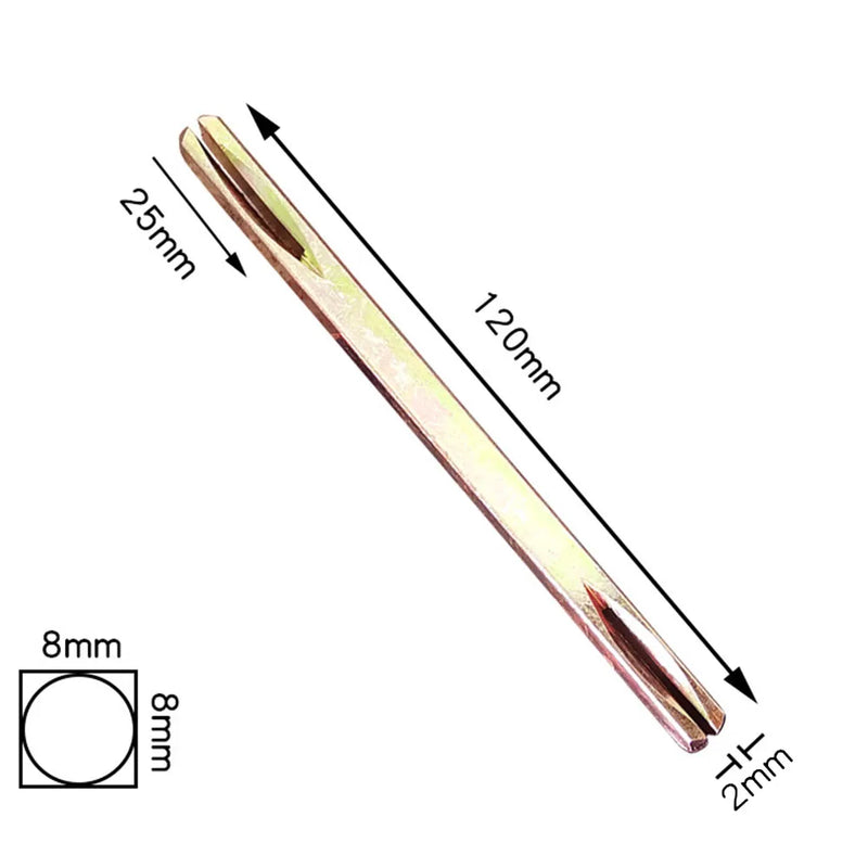 Carré de Poignée de Porte 8 x 8 mm Fendu aux Deux Bouts, de 85 à 130 mm, vue 8