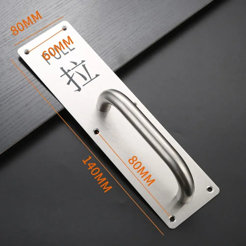 Poignée de Tirage Inox sur Plaque Ovale ou Rectangulaire, 200 à 300 mm, vue 11