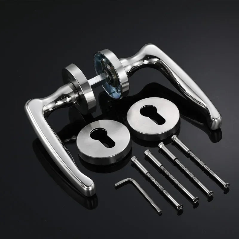 Poignée de Porte Intérieure Inox, 11 Formes de Béquille, Rosaces de Clé, vue 17