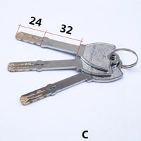Cylindre de Porte Doré Brossé, de 40 à 100 mm, avec 3 Clés, vue 4