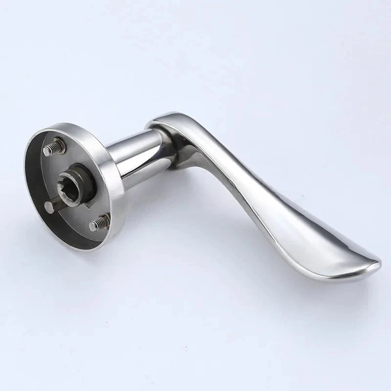 Poignée de Porte Intérieure Inox, 11 Formes de Béquille, Rosaces de Clé, vue 4