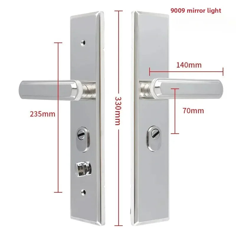 Poignée de Porte d'Entrée sur Plaque en Inox 304, Plaque de 270 à 330 mm, vue 8