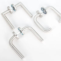 Poignée de Porte Intérieure Inox 304 sur Rosace, 3 Formes de Béquille, vue 3