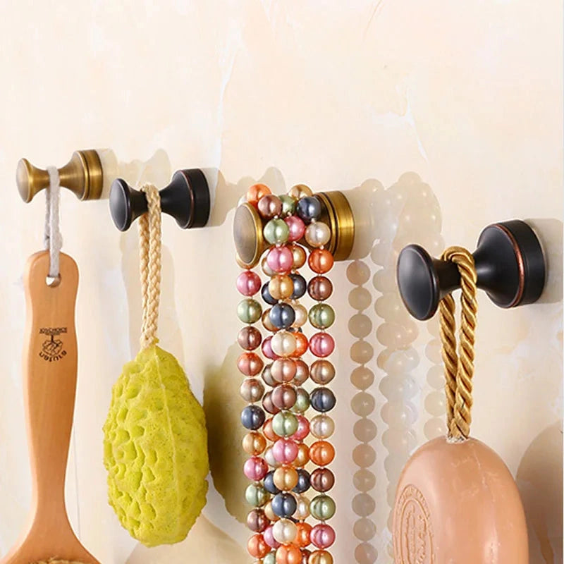 Patère murale vintage en laiton, crochet bouton de 42 mm, 4 finitions, vue 3