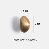 Bouton de Meuble Galet en Laiton Massif, Finition Bronze Rétro, 3 Formes, vue 8