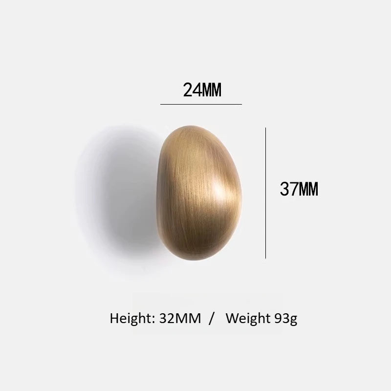 Bouton de Meuble Galet en Laiton Massif, Finition Bronze Rétro, 3 Formes, vue 8