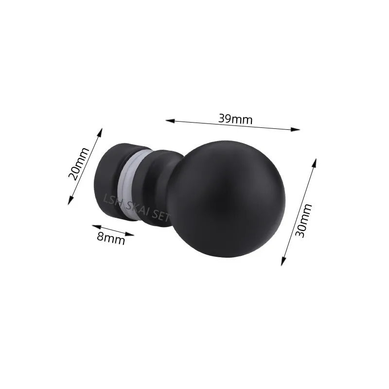Poignée de Porte de Douche Boule en Aluminium, Simple ou Double Face, 30 ou 50 mm, vue 8