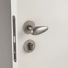 Poignée de porte en laiton vieilli argent avec serrure encastrable – Design vintage pour intérieur élégant