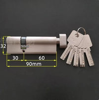 Cylindre de Porte à Bouton Asymétrique, Laiton, 50 à 100 mm, vue 27