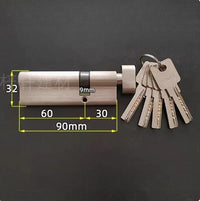 Cylindre de Porte à Bouton Asymétrique, Laiton, 50 à 100 mm, vue 26