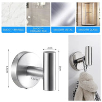 Patère de Salle de Bain Ronde en Inox 304, Lot de 2, 5 Finitions, vue 2
