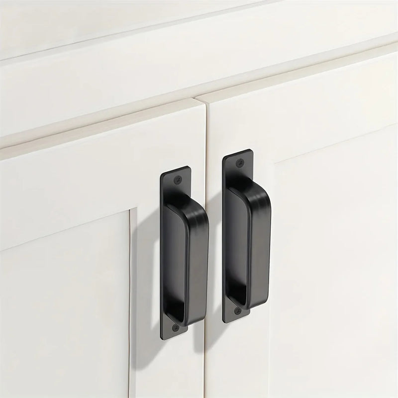 Lot de 2 Poignées de Tirage Aluminium Noir Mat, Entraxe 128 ou 160 mm, vue 2