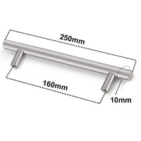 Poignée de Cuisine Barre en T Inox Noire ou Argent, 64 à 320 mm, vue 8