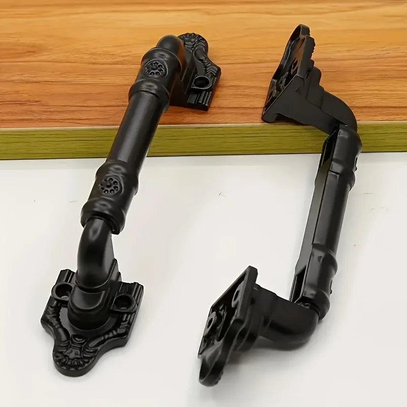 Poignées de Tirage Noires Ouvragées, Lot de 2, Entraxe 96 mm