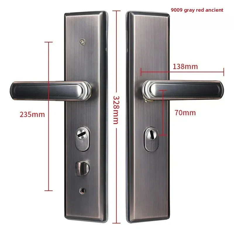 Poignée de Porte d'Entrée sur Plaque en Inox 304, Plaque de 270 à 330 mm, vue 10
