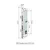 Serrure encastrable à crochet double – pour porte coulissante bois ou aluminium (axe 35 mm)