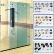 Kit de Porte Coulissante en Verre pour Douche en Inox 304