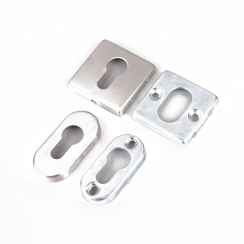 Rosace de Porte en Inox 304 Brossé, Ronde, Ovale ou Carrée, 6 Modèles