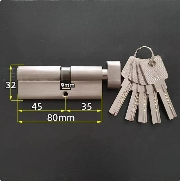Cylindre de Porte à Bouton Asymétrique, Laiton, 50 à 100 mm, vue 21