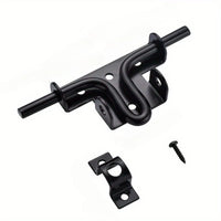 Verrou de Portail avec Boucle à Cadenas en Métal Noir, 16 cm, vue 7