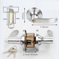 Poignée de Porte de Chambre à Bouton, Chrome ou Or Satiné, vue 4