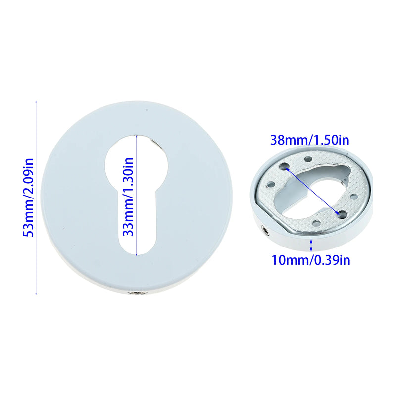 Rosace Cache Entrée de Clé Ronde 53 mm ou Ovale, Cylindre Européen, vue 12