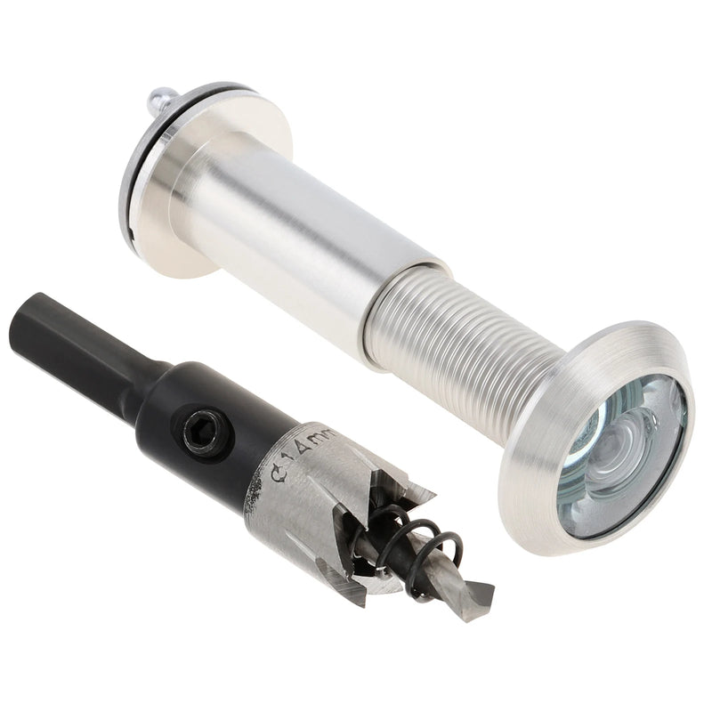 Judas de Porte en Laiton 180° avec Cache Rotatif, Perçage 14 mm, vue 9