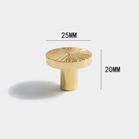 Bouton de Meuble Laiton Strié Doré ou Argenté, Poignée Arc ou Demi-Disque, vue 8