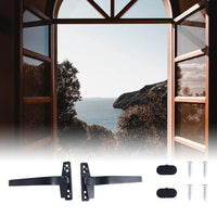Poignée de Fenêtre Aluminium Noir ou Blanc, Béquille 113 mm, Gauche ou Droite, vue 2