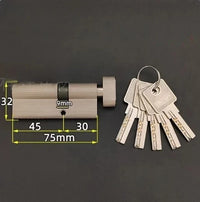 Cylindre de Porte à Bouton Asymétrique, Laiton, 50 à 100 mm, vue 25