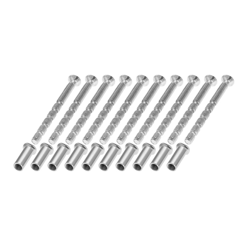 Vis de Poignée de Porte M5 x 60 mm à Manchon, Lot de 10 Jeux, Tête Fraisée, vue 5