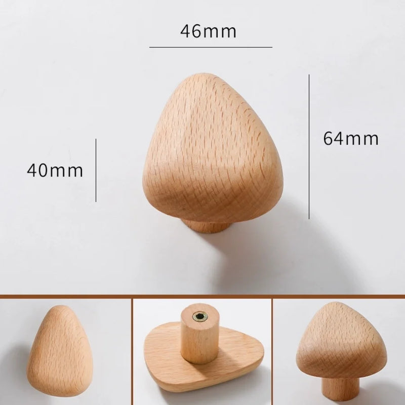 Bouton de Meuble Galet en Bois de Hêtre ou de Noyer, vue 12