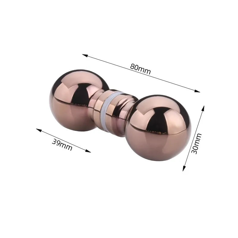 Poignée de Porte de Douche Boule en Aluminium, Simple ou Double Face, 30 ou 50 mm, vue 15