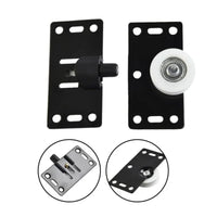 Galets de Placard Coulissant Noirs, 2 Jeux de Roulettes sur Platine, vue 3