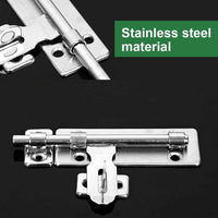 Targette Verrou Inox Brossé avec Moraillon pour Cadenas, Platine 70 x 22 mm, vue 5